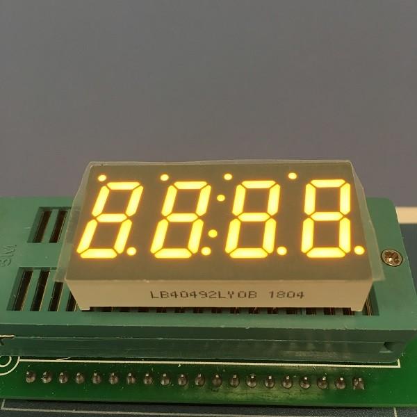 Quality 0.49 lnch 4 Digit 7 Segment Led Display Amber Color For Temperature Indicator for sale