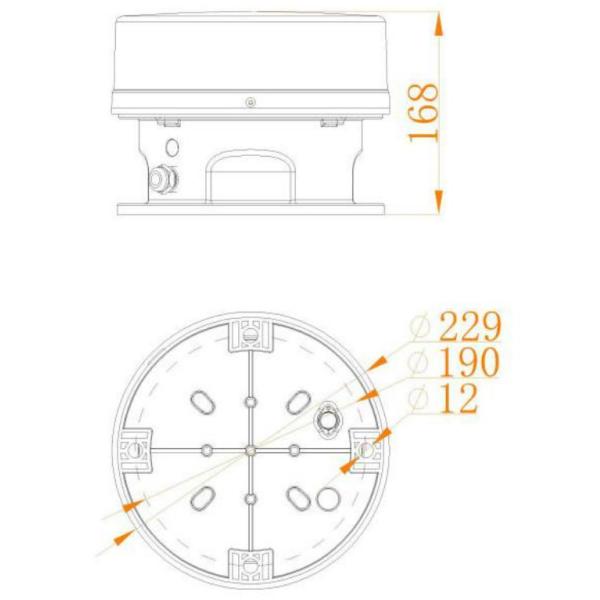 IP66 360° LED Aviation Obstruction Obstacle Light For Aircraft Warning Red White Beacon Aeronautical