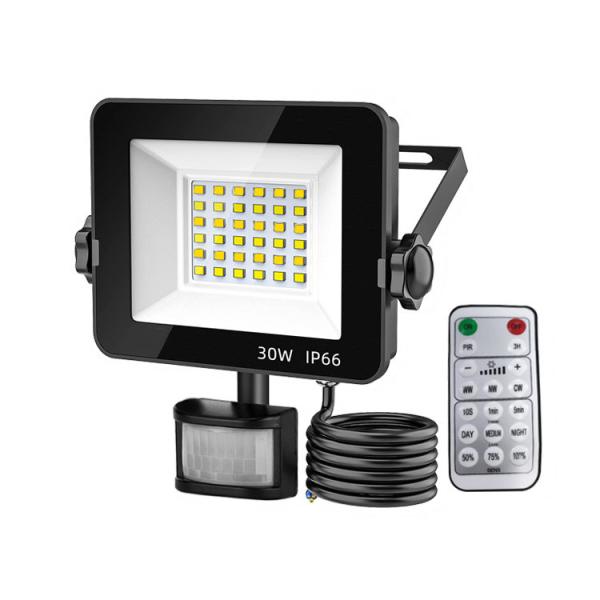 Quality Waterproof Remote PIR Sensor LED Floodlight With Brightness CCT Dimming for sale
