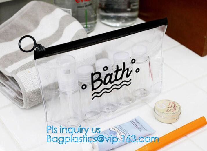 Custom waterproof pvc slider zipper wet bikini bag, zipper lock slider bag/resealable pvc slider zip poly bag, resealabl