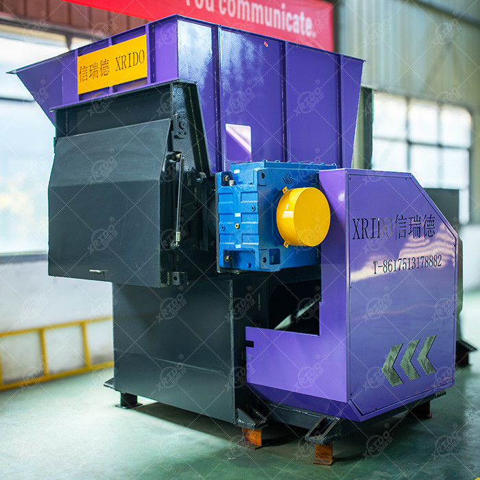 High Tire Shredder Capacity Single Shaft Tire Lumps Shredder Car Film Waste Tire Shredder Rubber Recycling Machine