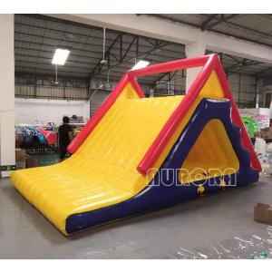 China Inflatable Triangle Slide Yellow Outdoor Water Park Large Inflatable Slide Pvc on sale