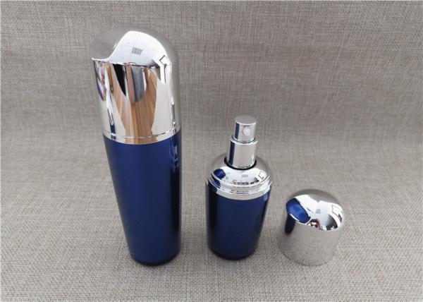 Quality Blue Color Acrylic Lotion Dispenser , Acrylic Empty Lotion Bottles With Pump for sale