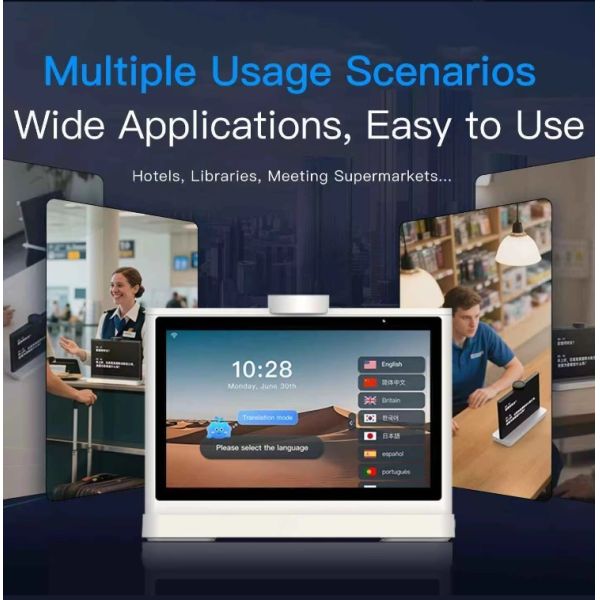 10.1 Inch AI Smart Translator with Real-Time Voice Translation Supporting 100+ Languages