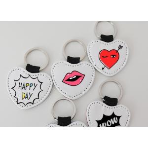 Leather Sublimation Custom Blanks Keychain Heart Round Rectangular Shapes