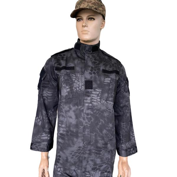 ACU tactical Uniform Set Tactical Black Camo Uniform Set Durable Combat Outdoor Apparel