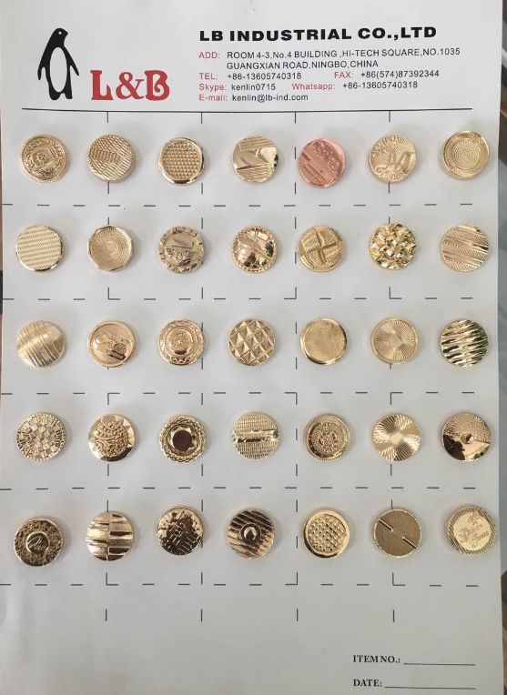 high quality shine zinc alloy button jeans button metal button for garment