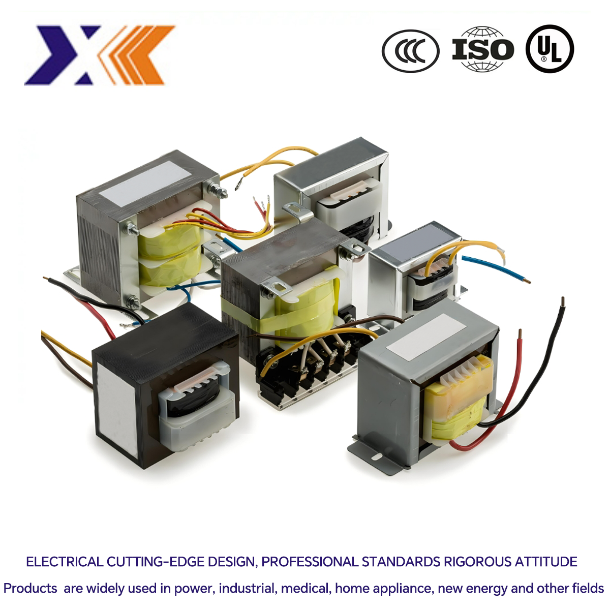 Three Phase Ei AC Power Transformer for Charging Machine Cooling Method Dip Varnish