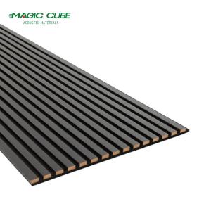 China Modern Fireproof Natural Walnut And Oak Acoustic Slat Wood Wall Panel 9mm/12mm Thickness wholesale