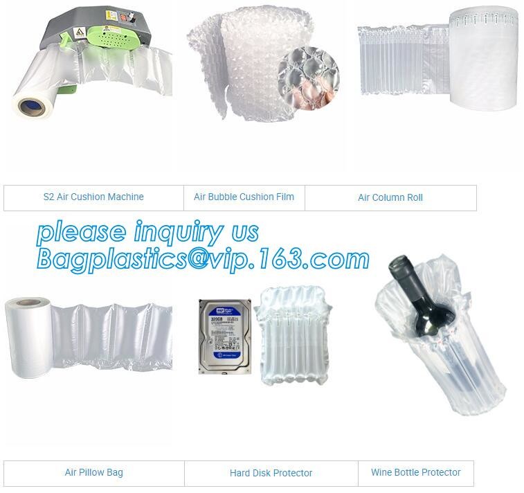 air column bag, dunnage cushion air bag, protective shock resistant cushion hand bag packaging, bottle Column Air Cushio