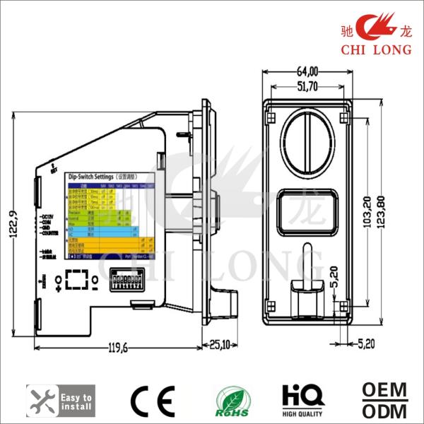 Arcade Coin Mechanism Programmable Coin Acceptor Machine High Accuracy
