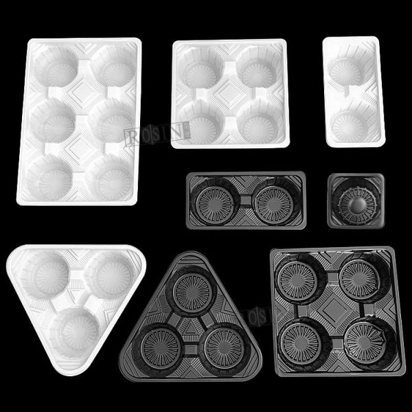 Customized disposable PP milk tea cup plastic tray