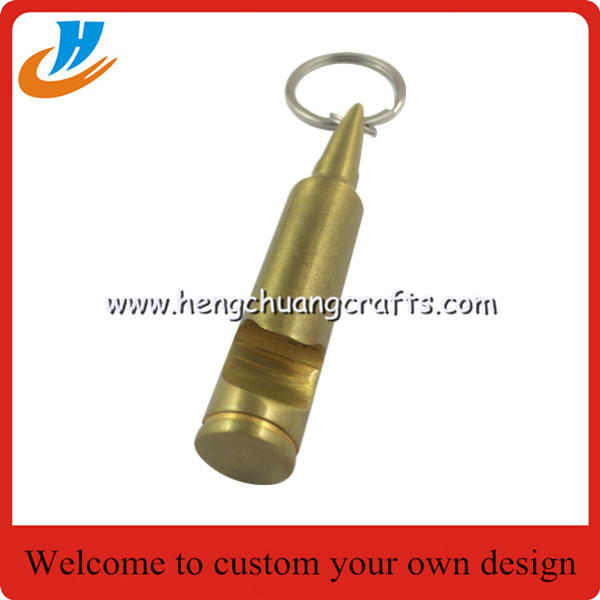 Imprinted bullet beer opener key tags, bespoke bullet bottle can opener key ring,