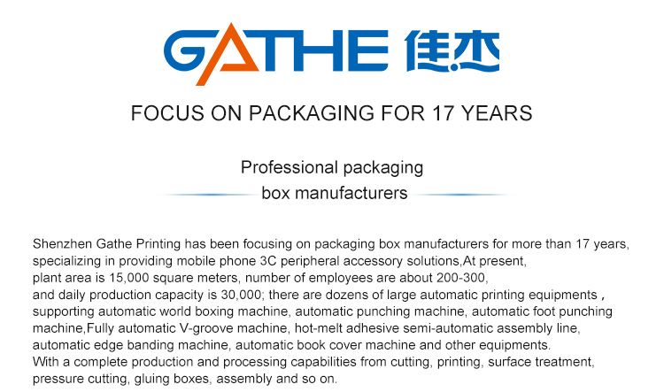GATHE Paper Plastic Screen Protector Packaging Tempered Glass Packing Box Matte Laminated