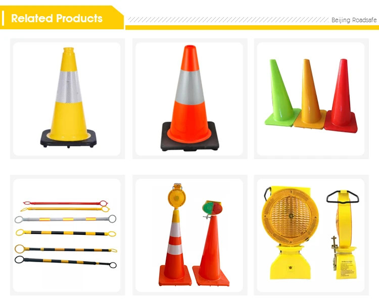 2kg 28 Traffic Cones Orange White Warning Cones 50cm Orange Cones For Parking