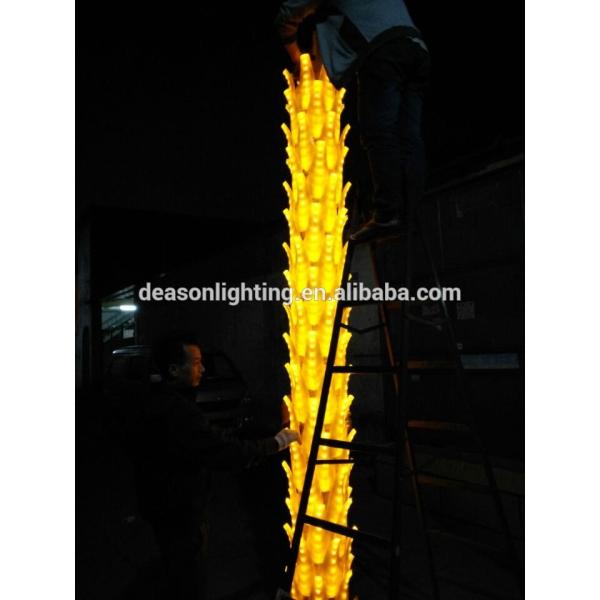 lighted palm trees