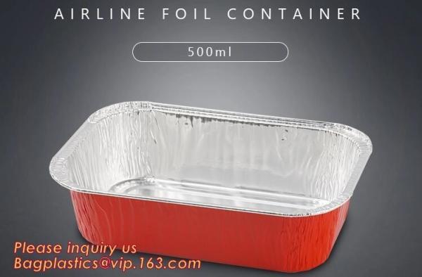 Quality Aireline Rectangle Shaped, Disposable Aluminum Foil Pan, Take-Out Food Containers, Foil Cake Cup for sale
