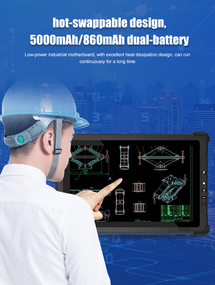 Capacitive Screen 10 inch Industrial Tablet with IP65 Waterproof and Rear 8.0MP Camera