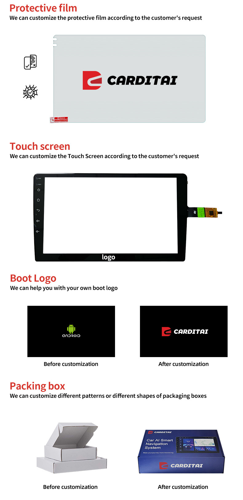 Universal Year Car Stereo 2 Din 7 Inch Carplay Car Radio Touch Screen Android Navigation Double Din Car Dvd Player