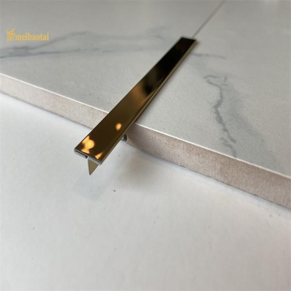 Gold T Profile Wall Corner Stainless Steel Tile Trim 6mm