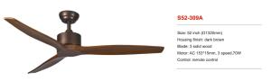 China Wood Remote Control Ceiling Fan Light 110V - 240V 70W Living Room Chandelier Fan on sale