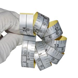 China Custom Sticky Scale 60CM Inch Self Adhesive Measurement Tape High Quality Vinyl Paper Ruler Waterproof Measure wholesale