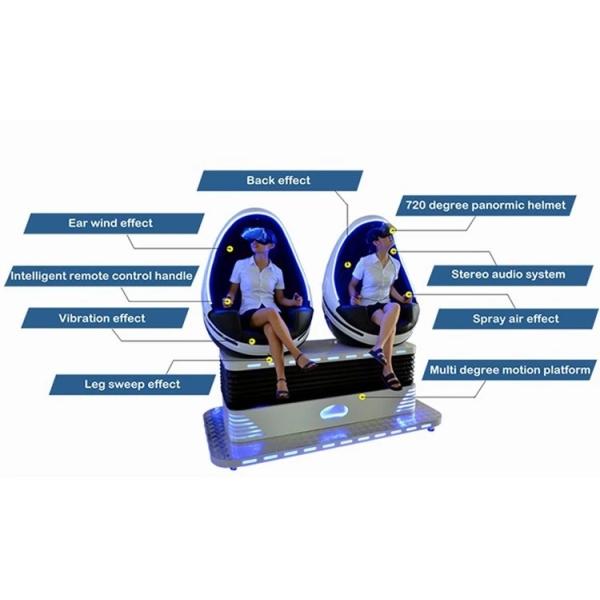 2 Seats Simulator Roller Coaster Sparta 9D VR Egg Cinema