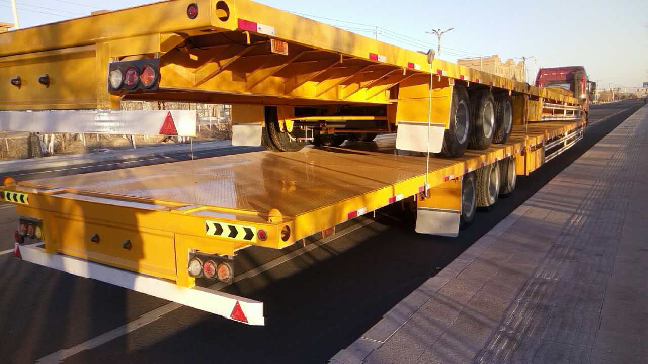 Semi-Trailer Hydraulic Axis Steerable Cast Semi Trailer for Multi Axles Bridge Girder Transport