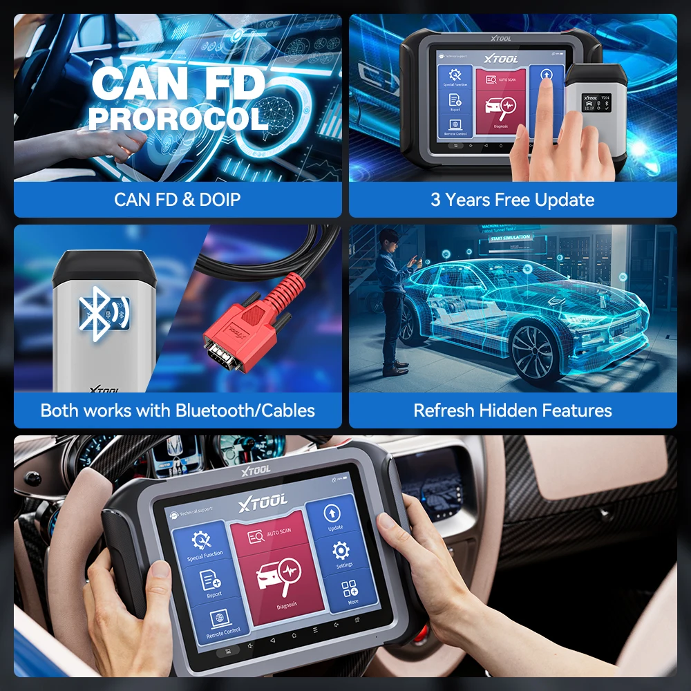 XTOOL D9S Pro Upgraded of D9Pro Car Diagnostic Tools ECU Programming Coding Key Programmer Topology Map Active Test CAN