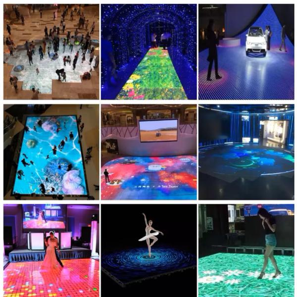 P2.97 Interactive LED Dance Floor Display 500*500mm High Load-bearing Capacity