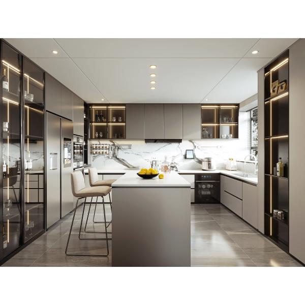 Brushed Surface Treatment Multifunction Sink Kitchen Cabinets