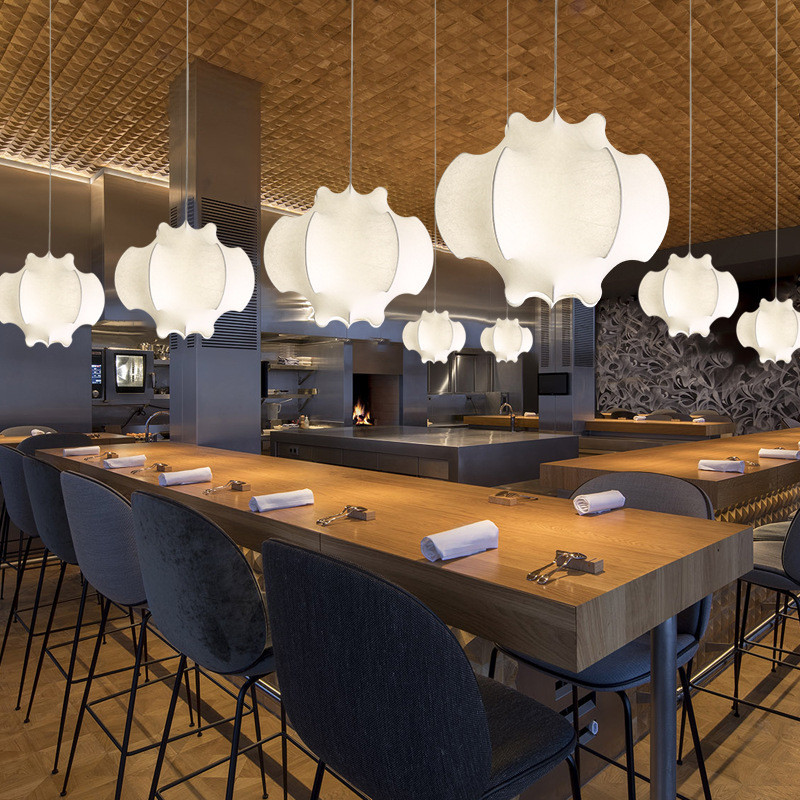 Viscontea Pendant light Italian Designer Silk Lamp bedroom contemporary pendant lights for kitchen island(WH-AP-544)