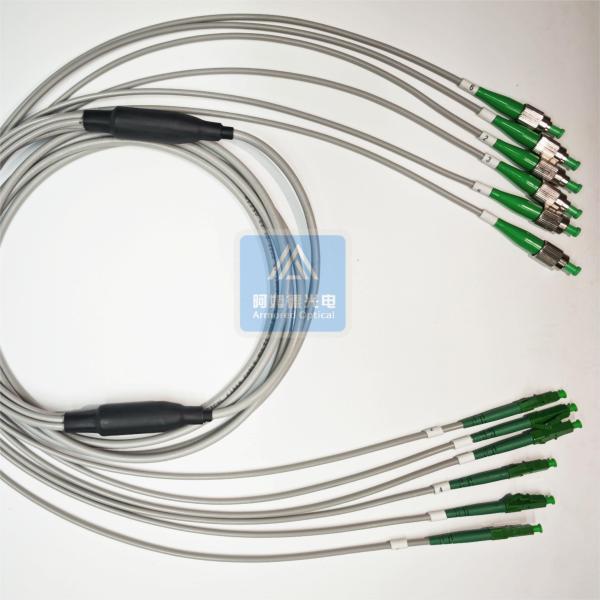 Grey Armored Fiber Patch Cord Lc Apc FC APC 6F Patch Jumper