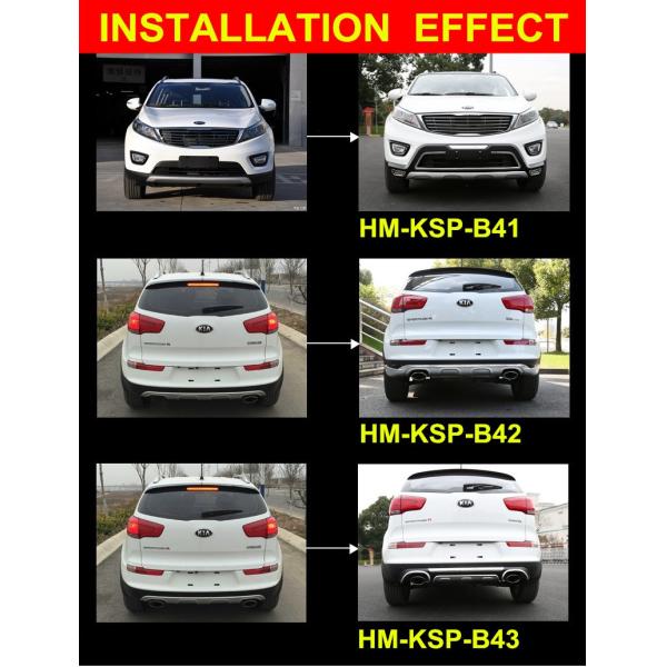 Front Guard And Rear Guard For Kia Sportager 2014 2015 Plastic ABS Blow Molding