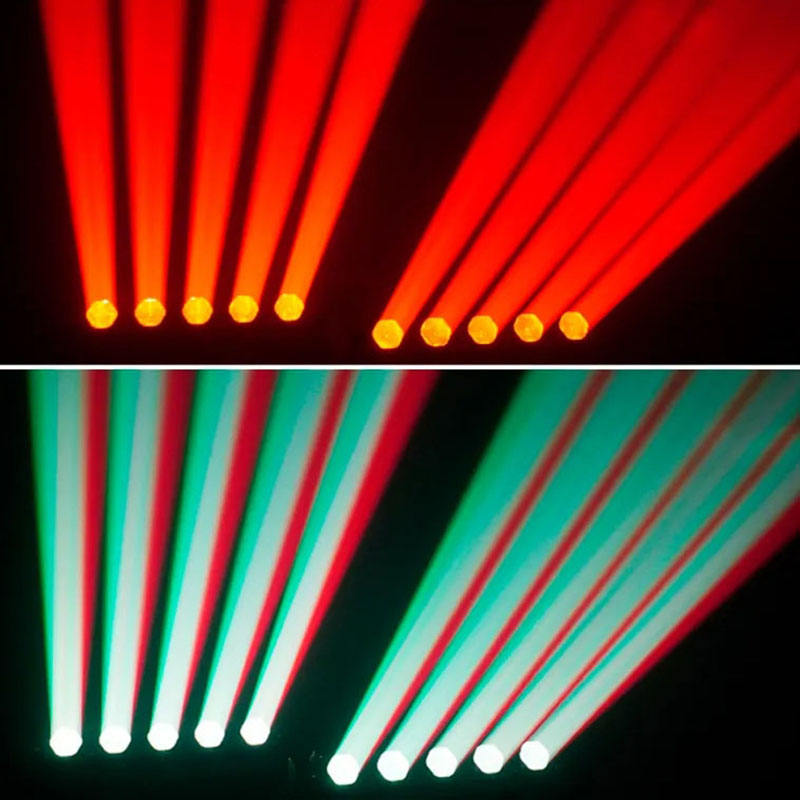 KTV Bar Stage Lighting 5 Eyes 40W Beam Light with Strobe LED Moving Head Light Controller