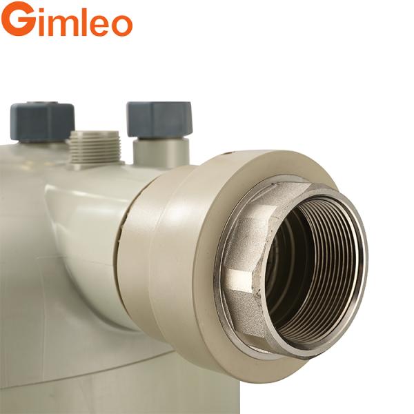 High Temperature PPR Shell Titanium Heat Exchanger HTS-5 Type A for Steam Room Heater