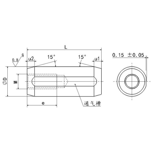 Custom Made Cylindrical Dowel Pin Female Threaded Type For Automatic Equipment