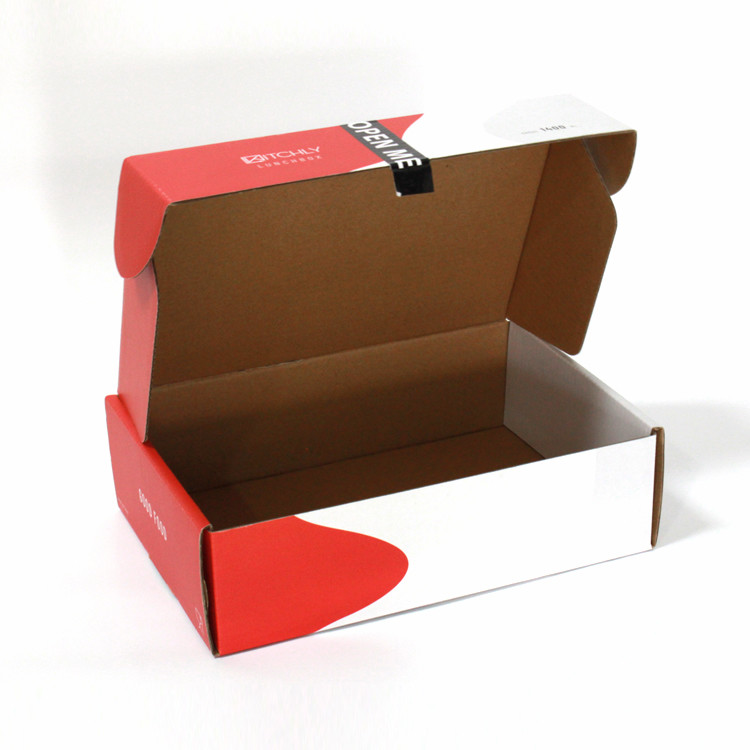 Custom Corrugated Boxes Custom logo design Pink rectangular mail box express parcel carto