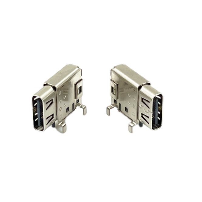 LCP UL94V-0 Mini Female USB Type C Connectors Jack PCB DIP SMT 24P 5A