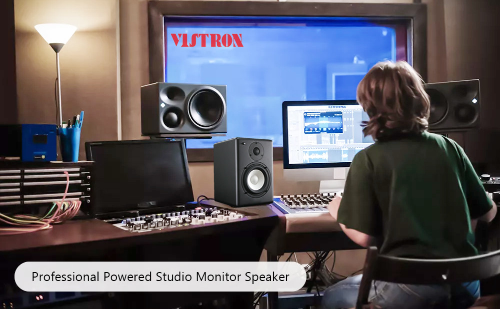 5.25 Inch 6 Inch Studio Monitors Pair Powered Active Monitor Speakers For Computer HiFi Audio