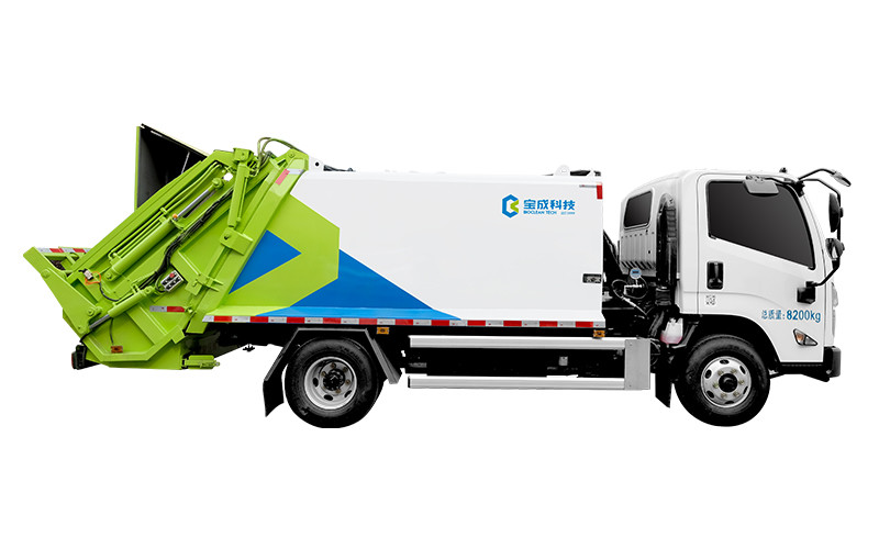 High Speed Heavy Garbage Compactor Truck Charging Interface Bracket Appearance With Chassis Expansion