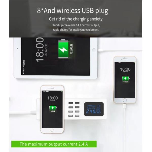WIRELESS CHARGING USB SOCKET Qi Wireless Charger Charging Pad Universal USB Charger 8 Ports USB Socket for Smart Phone