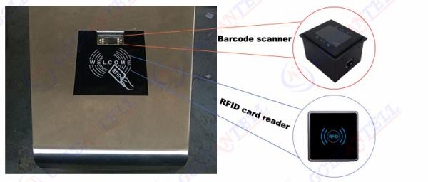 Electromagnetic turnstile mechanism scanner code qr door open for university channel