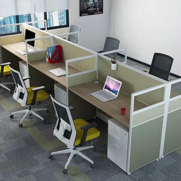 Quality Modern 4 Person Workstation Aluminum Materials With Partition for sale