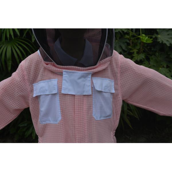 Three Layer Ventilated Pink Veil Beekeeping Suit High Quality Overall Safety Beekeeper Clothing