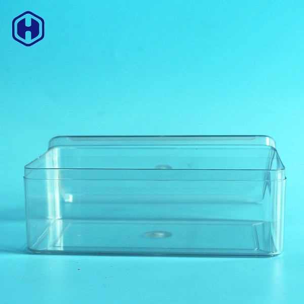 Recyclable Square PET Packaging Box With Lid Non Spill BPA Free