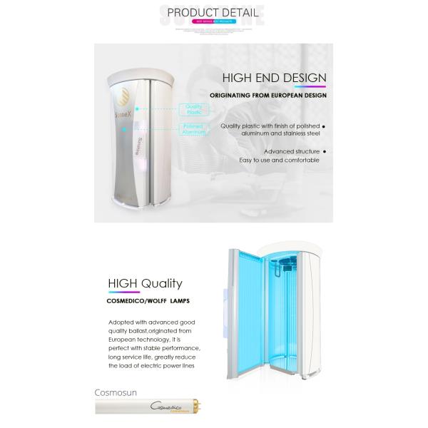 Standing Solarium Panel Sun Tanning Beds With Timer Tanning Lotion
