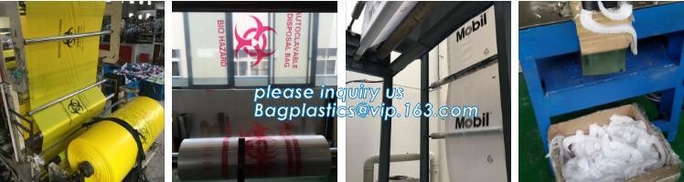 LDPE biohazard waste bin bags disposable medical autoclave bags, biohazard specimen bag plastic adhesive flat bag, bagea