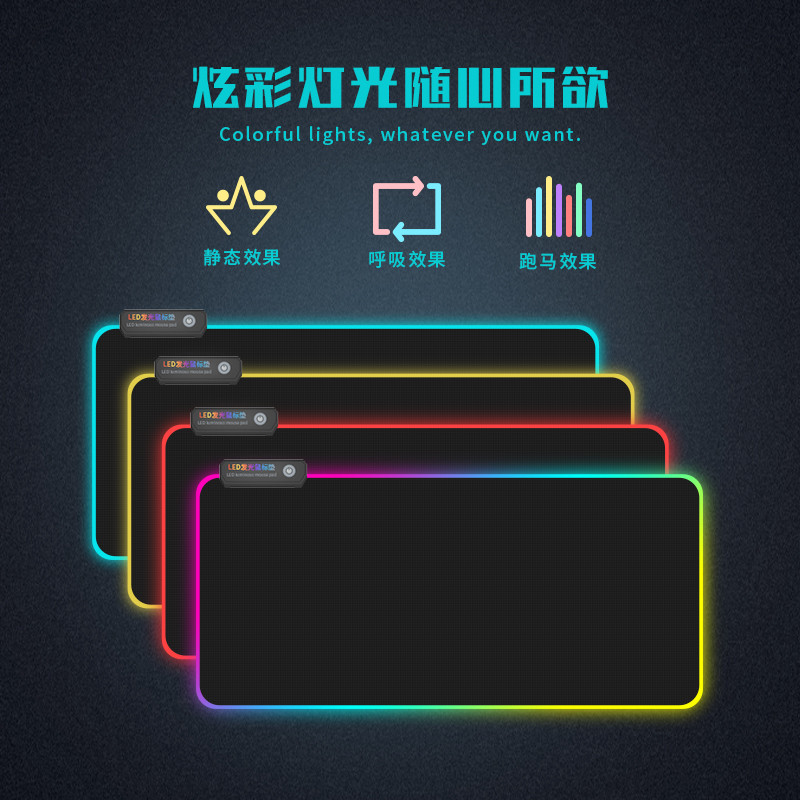 Rgb Soft Gaming Mouse Pad Large Light Up Mouse And Keyboard Pad