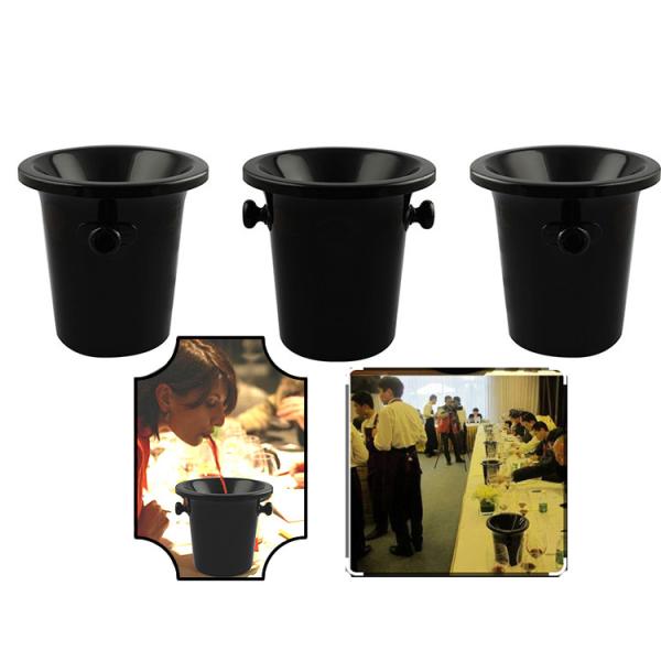 Portable Plastic Wine Spittoon Bucket For Wine Tasting Mini Spittoon Reusable